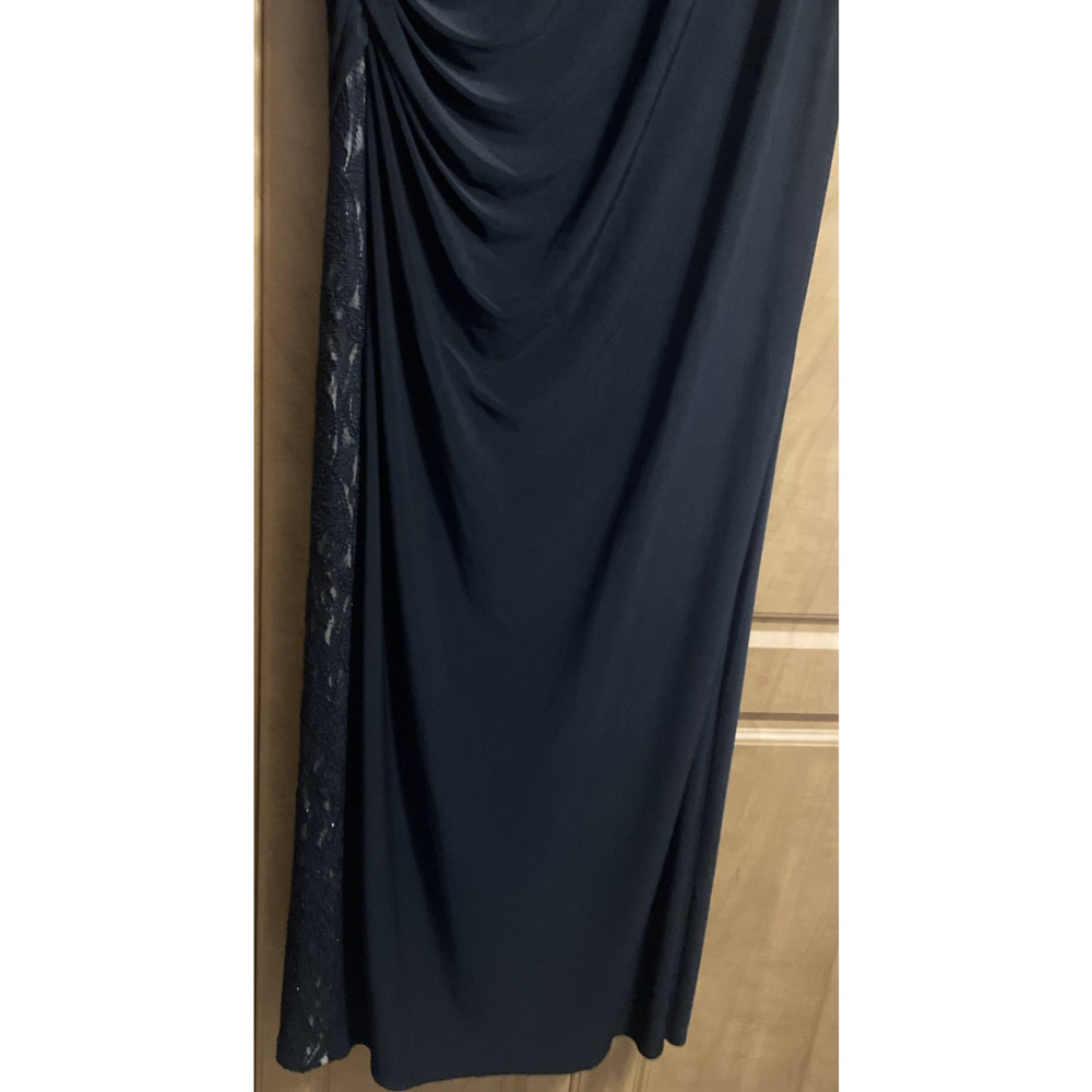 R&M Richards Black Stretch Formal Evening Dress Sz 20W - Picture 7 of 7